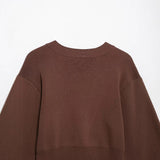 Simple Temperament Metal Button Knitted Cardigan 2025 Spring Long Sleeve V Collar Short Coat Woman