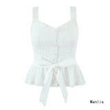 Autumn New Women's Folding Decoration High-Waist Wide Leg Pants Leak Back Hanging Neck Vest