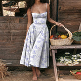 Women's French Elegant Retro Dopamine Wearing Sling Dress