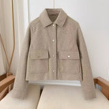 2025 New Street Casual Soft Shirt Single-Dbutton Cardigan Jacket Female Commute