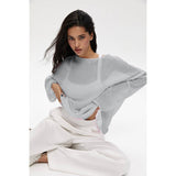2025 Spring Summer Hollow Sweater Women In Wind Loose Knitted Long-Sleeved Cover Ice Cream Fashion