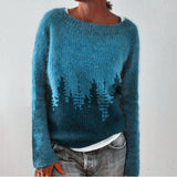 New Sweater Women's Wish Hot Selling Round Collar Color Loose Fashion Knitted Shirt