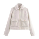 2025 New Street Casual Soft Shirt Single-Dbutton Cardigan Jacket Female Commute