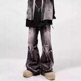 High Street Water Wash Retro Straight Jeans In Summer New Casual Fashion Pants Men's Trending In Wind