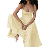 Women's French Elegant Retro Dopamine Wearing Sling Dress