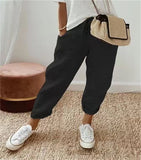 2025 Women Cotton Trousers Pocket Tight Slacks Women's Pants