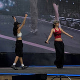 Women's 2025 Summer New Jennie With The Same Hottie Printed Vest High-Waisted Straight Casual Pants